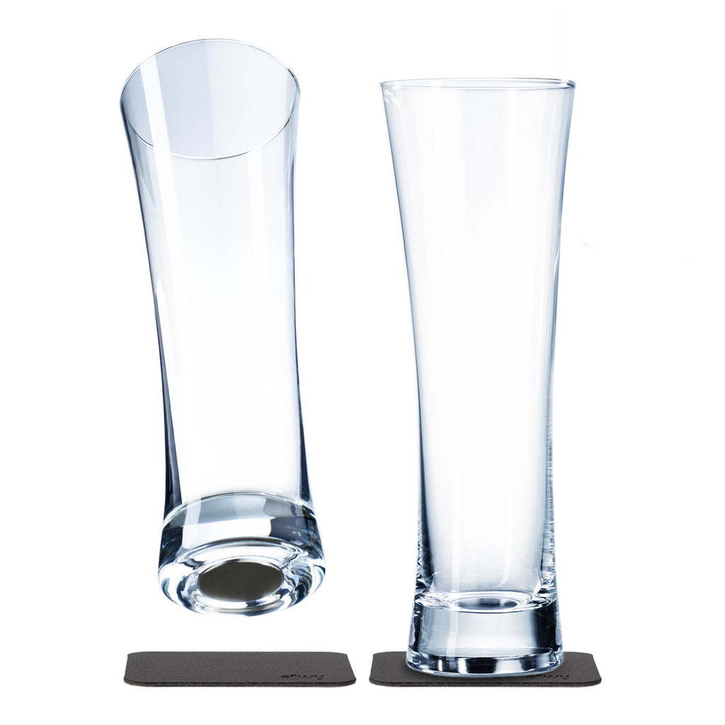 Set van 2 Silwy Magnetische bierglazen