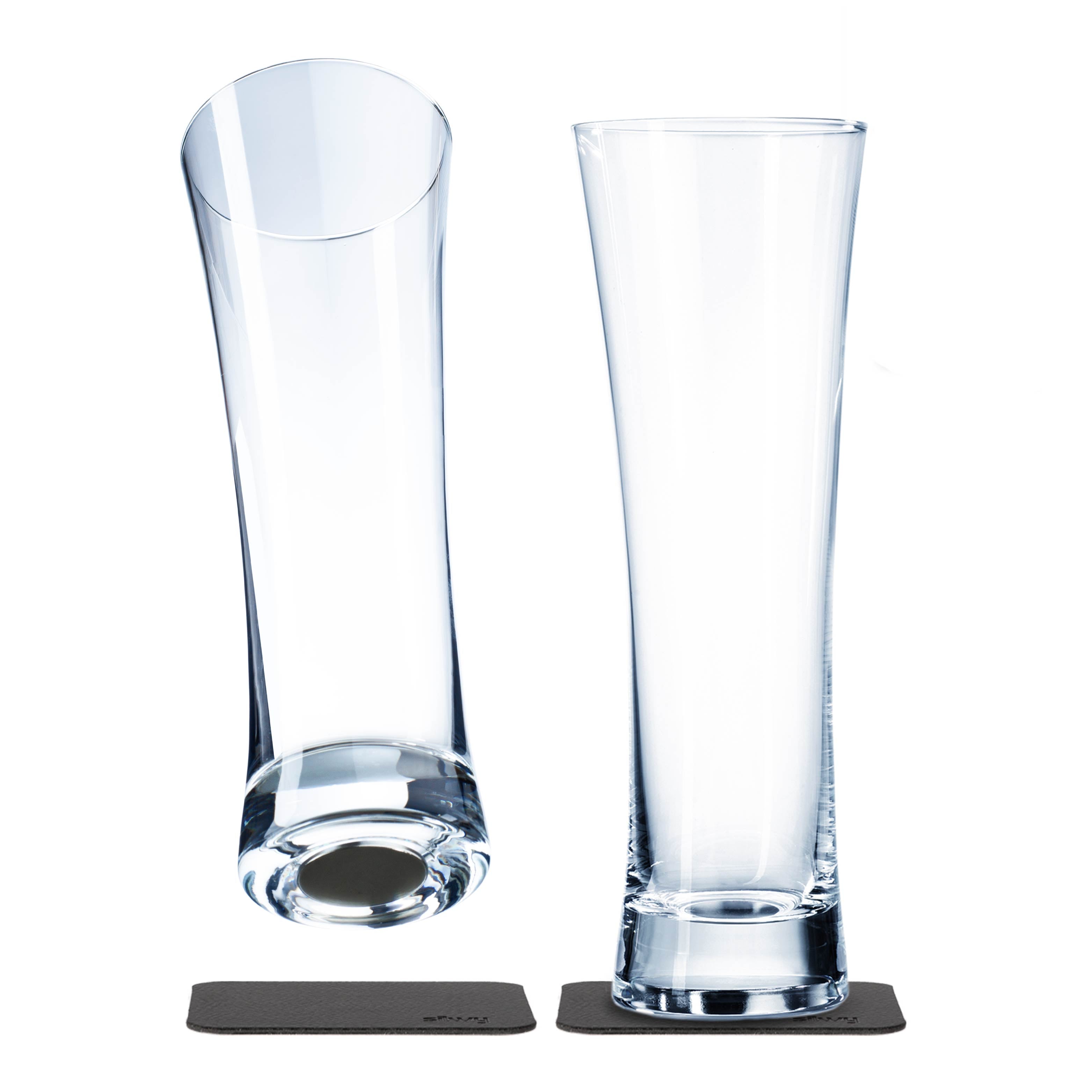 Set van 2 Silwy Magnetische bierglazen