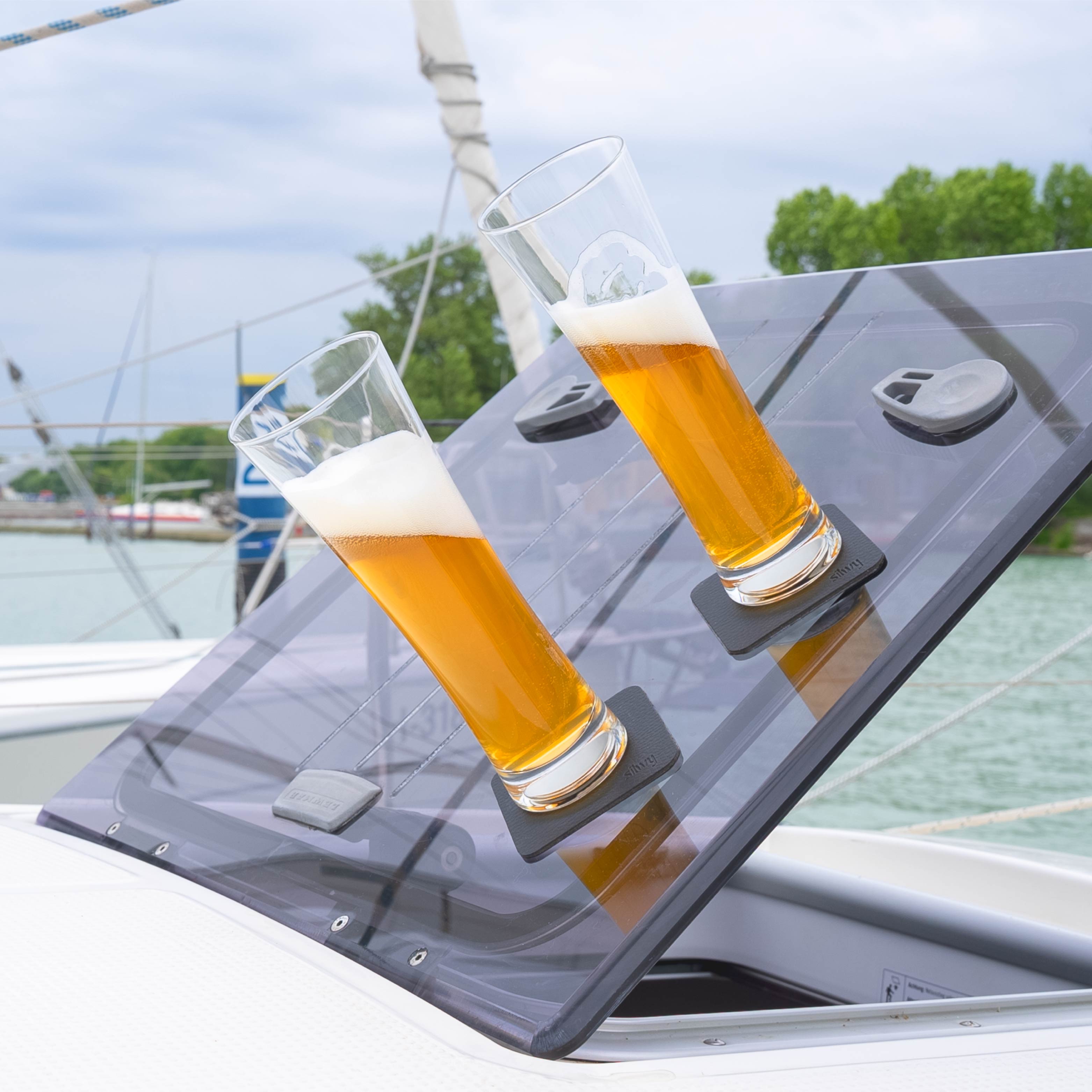 Set van 2 Silwy Magnetische bierglazen