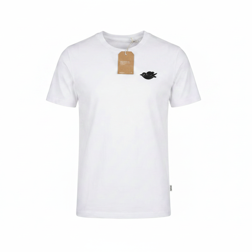 De Penguin - T met geborduurde Penguin
